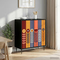 vidaXL Bufet ESSEN Czarny dąb 69 x 33 x 76 cm Drewno inżynieryjne