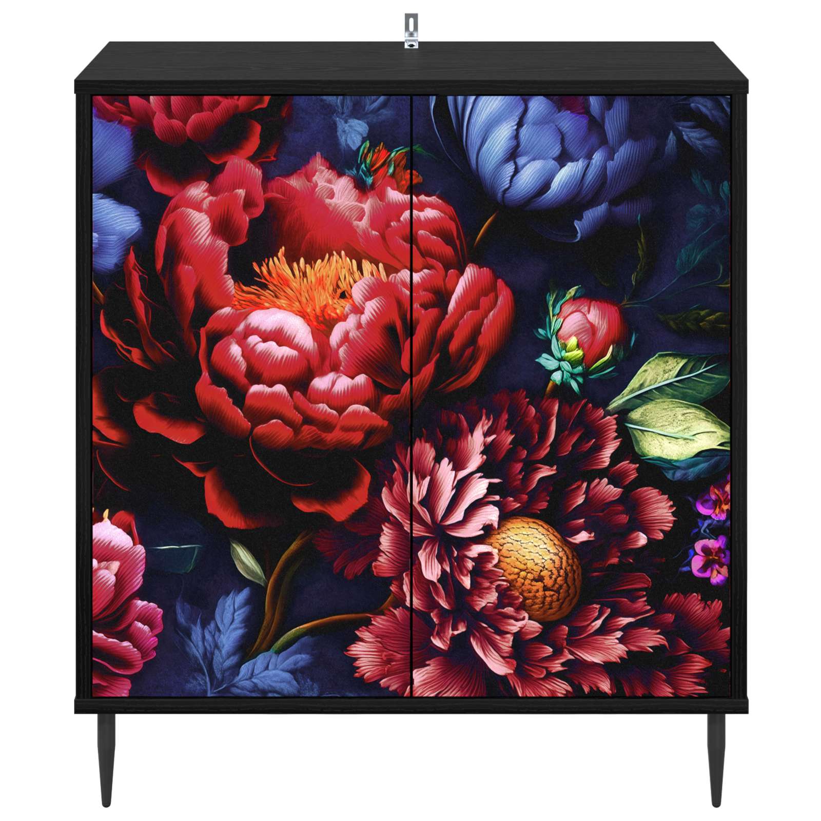 vidaXL Bufet KIEL Czarny dąb 69 x 33 x 76 cm Drewno inżynieryjne