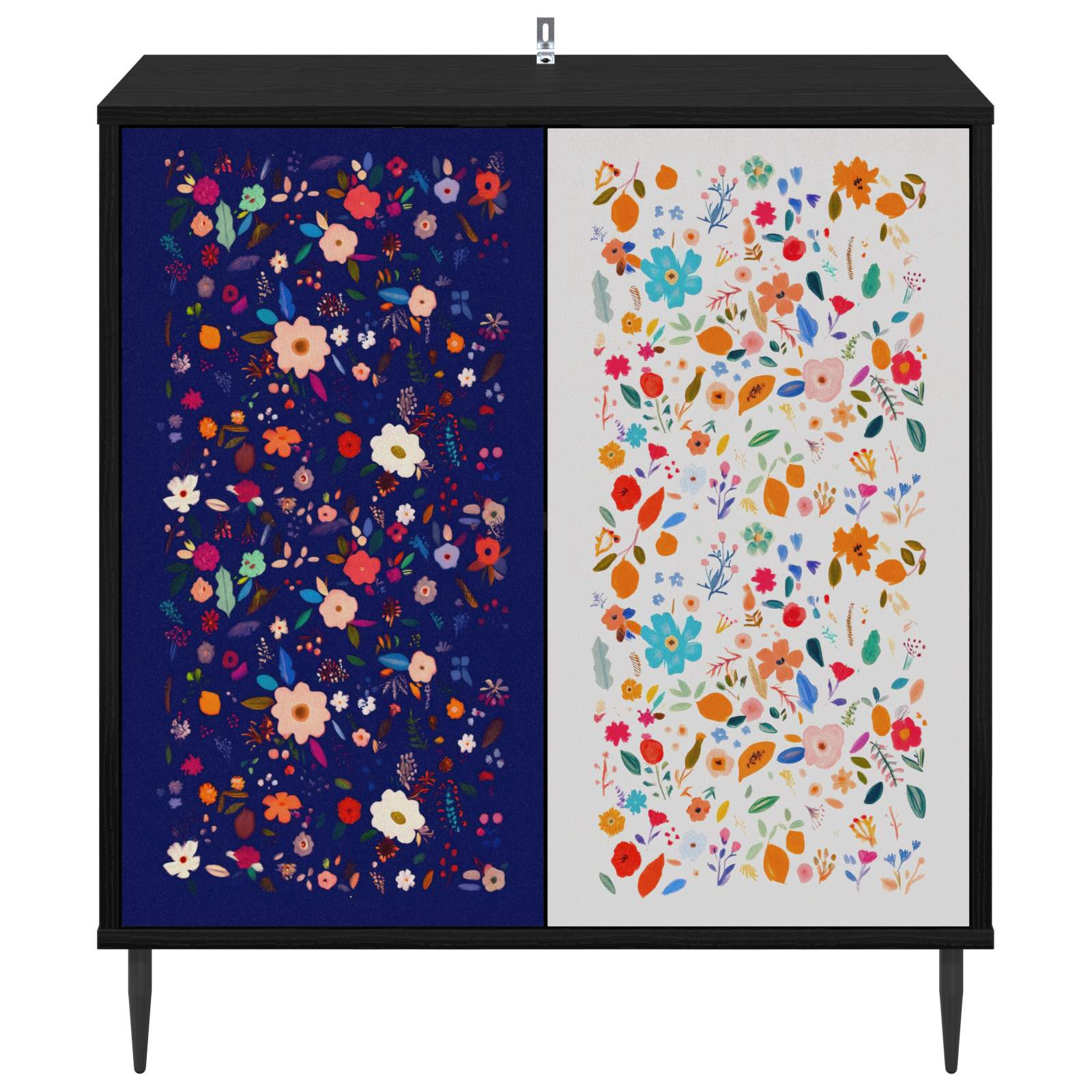 vidaXL Bufet MAINZ Czarny dąb 69 x 33 x 76 cm Drewno inżynieryjne