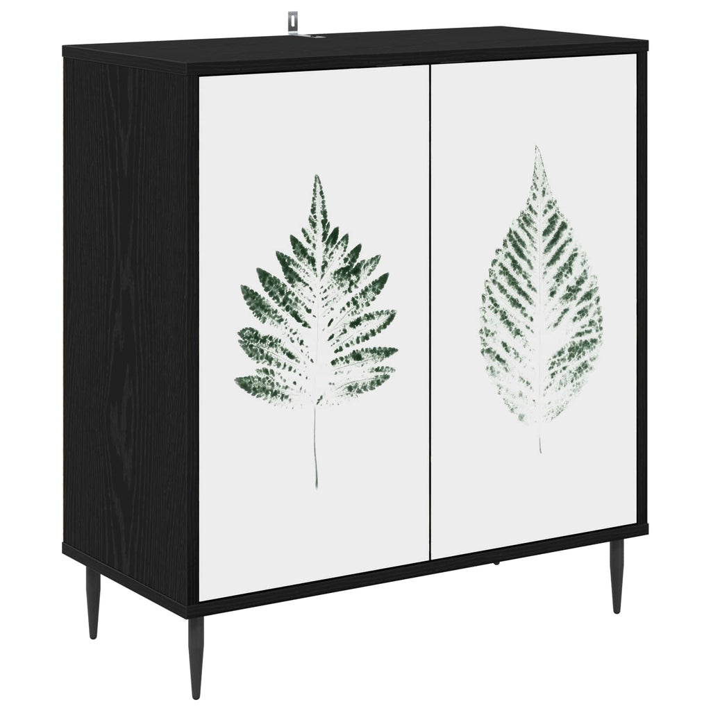 vidaXL Bufet HANAU Czarny dąb 69 x 33 x 76 cm Drewno inżynieryjne