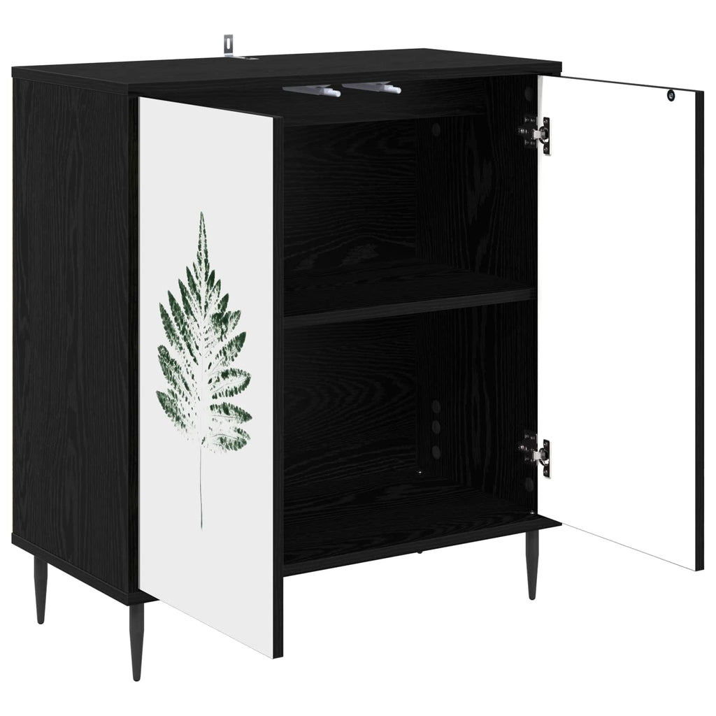 vidaXL Bufet HANAU Czarny dąb 69 x 33 x 76 cm Drewno inżynieryjne