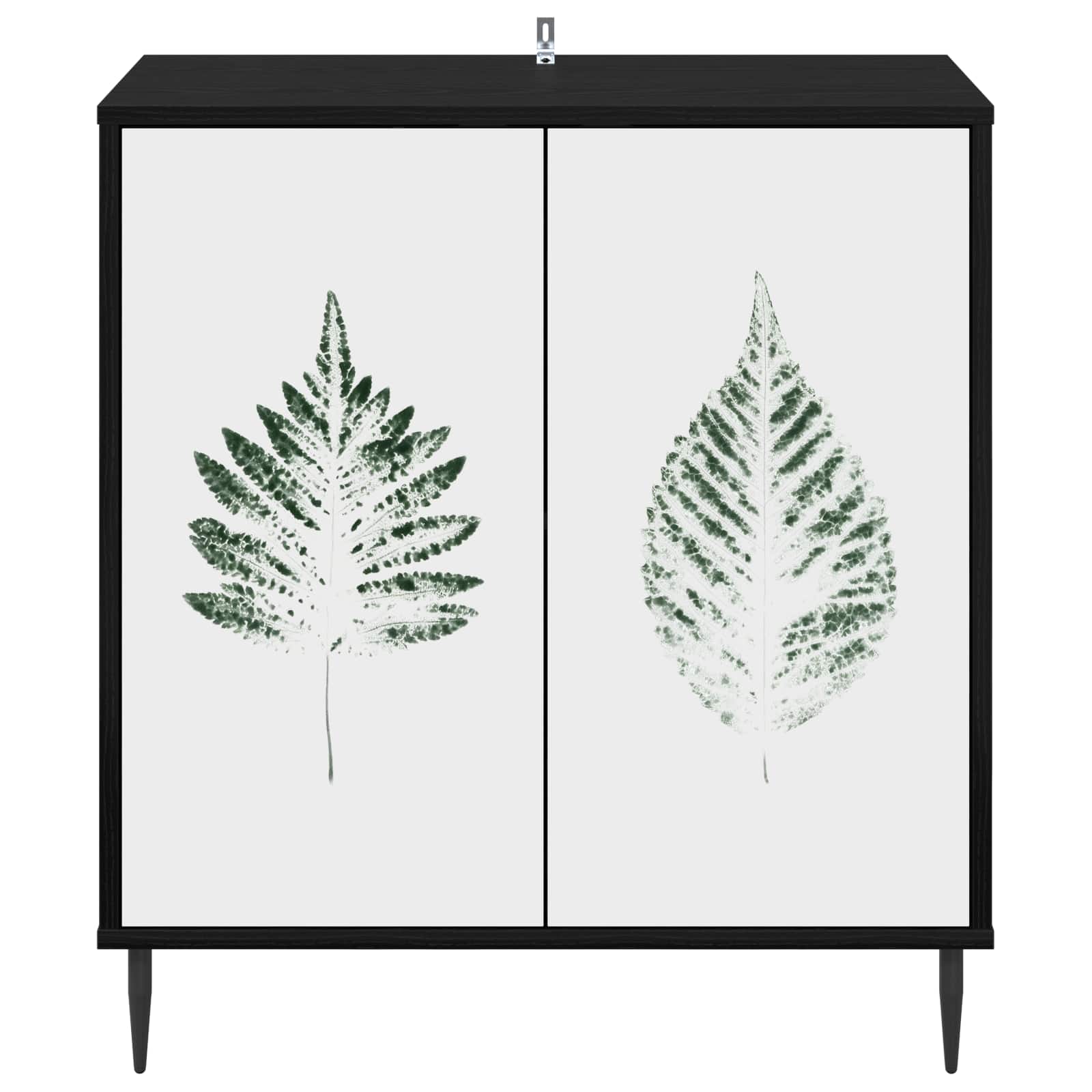 vidaXL Bufet HANAU Czarny dąb 69 x 33 x 76 cm Drewno inżynieryjne