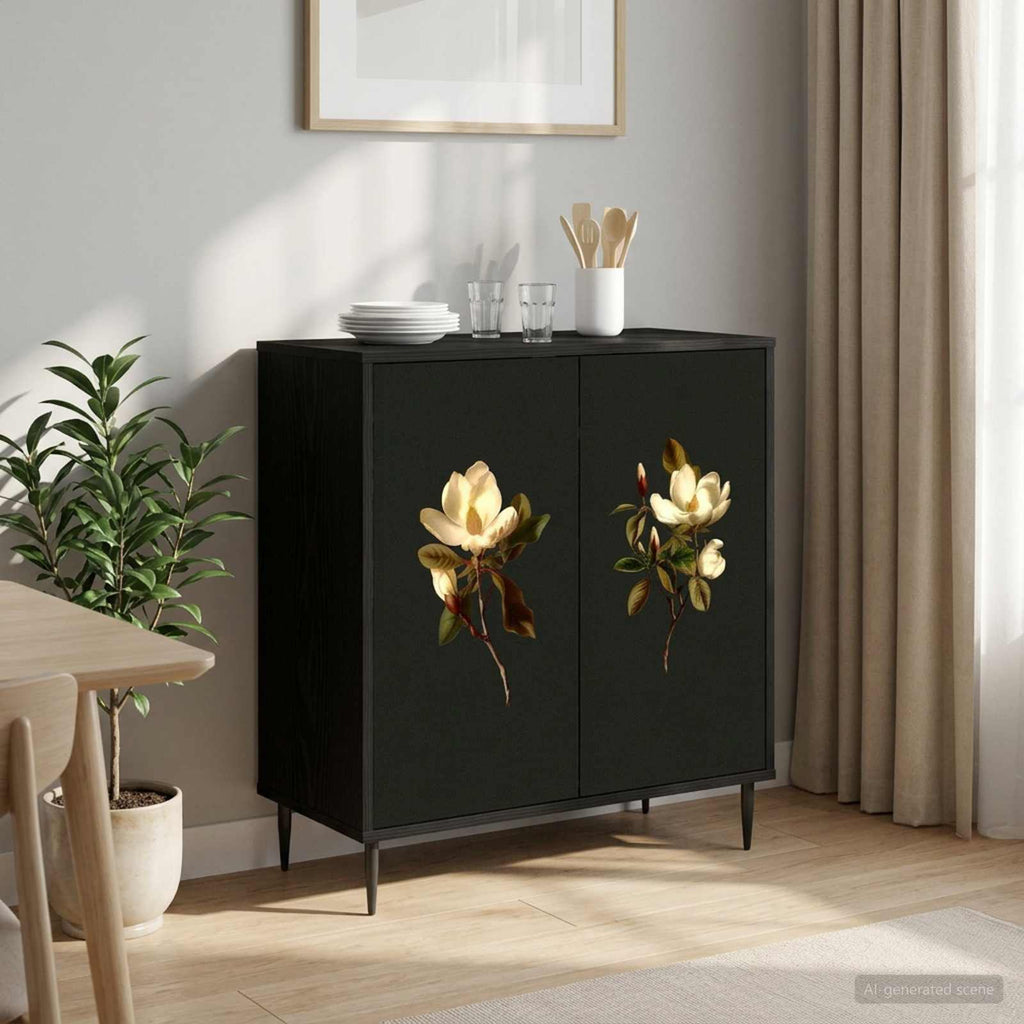 vidaXL Bufet BREMEN Czarny dąb 69 x 33 x 76 cm Drewno inżynieryjne