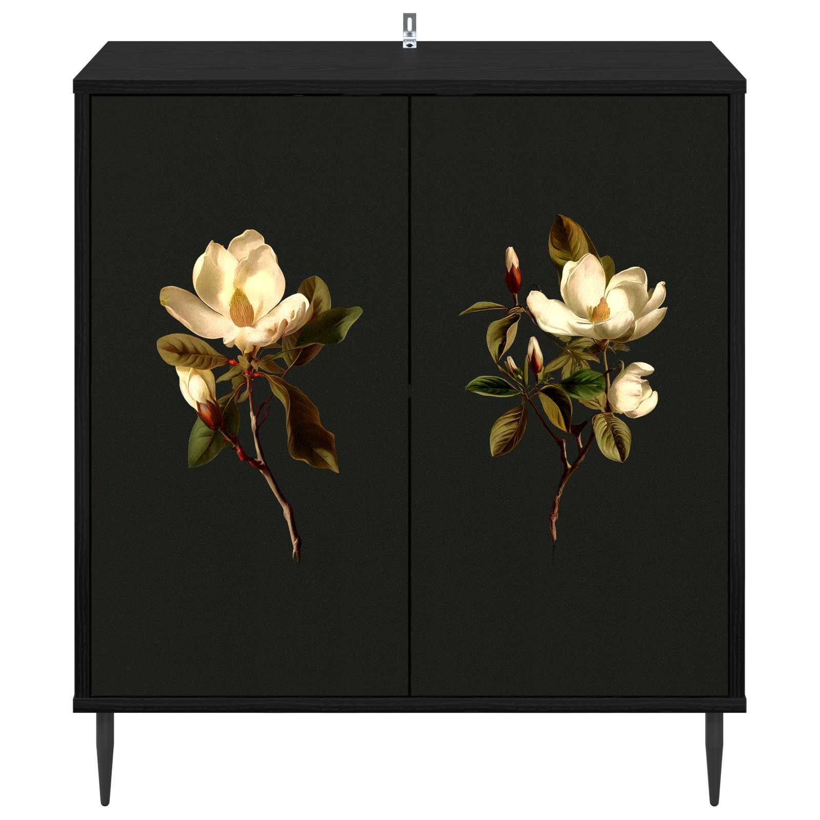 vidaXL Bufet BREMEN Czarny dąb 69 x 33 x 76 cm Drewno inżynieryjne