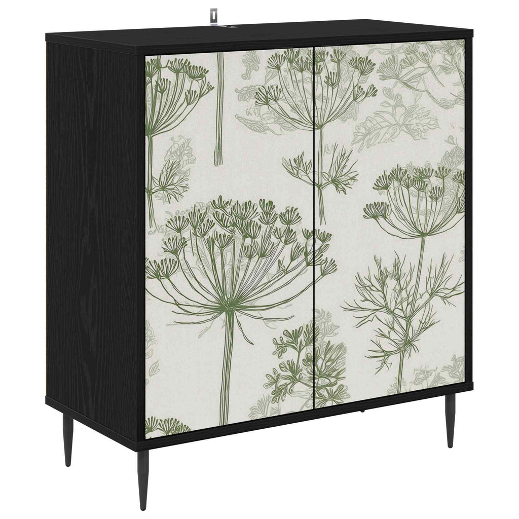 vidaXL Bufet GOTHA Czarny dąb 69 x 33 x 76 cm Drewno inżynieryjne