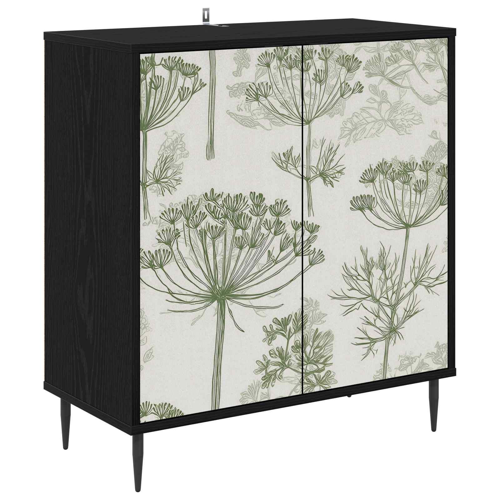 vidaXL Bufet GOTHA Czarny dąb 69 x 33 x 76 cm Drewno inżynieryjne