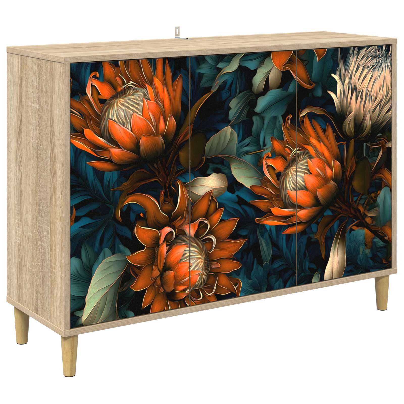 vidaXL Bufet LOCHEM Sonoma 102 x 33 x 75 cm Drewno inżynieryjne