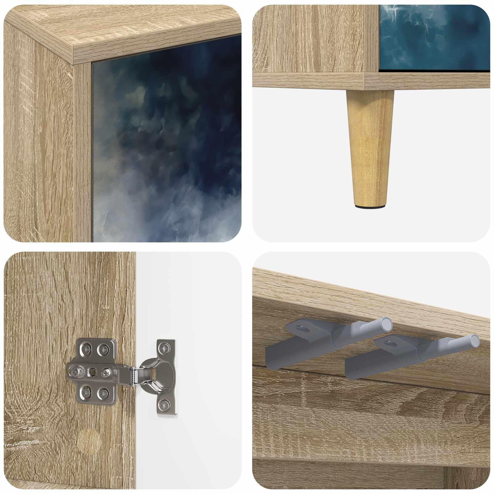 vidaXL Bufet RAALTE Sonoma 102 x 33 x 75 cm Drewno inżynieryjne