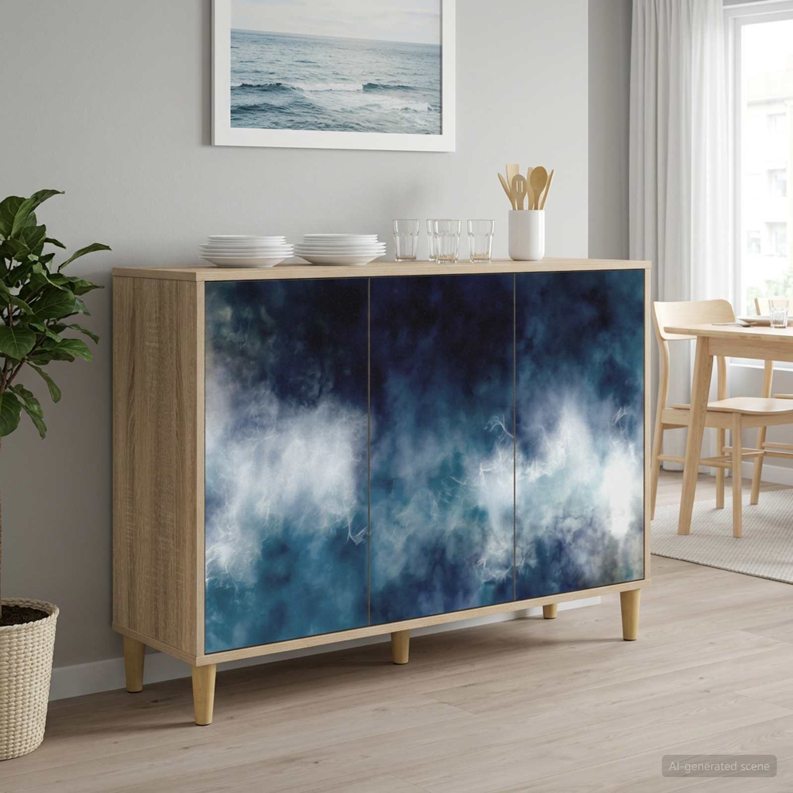 vidaXL Bufet RAALTE Sonoma 102 x 33 x 75 cm Drewno inżynieryjne