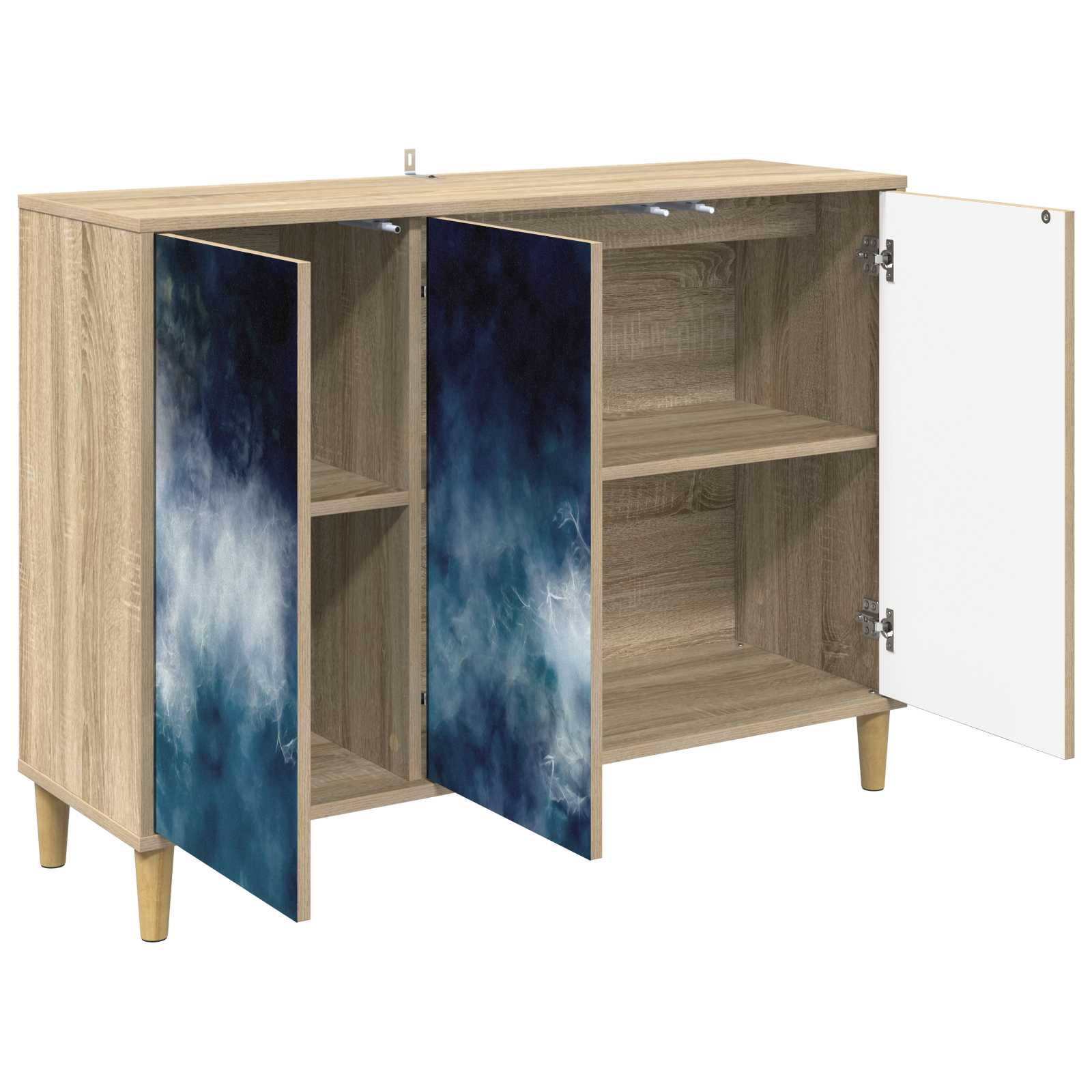 vidaXL Bufet RAALTE Sonoma 102 x 33 x 75 cm Drewno inżynieryjne