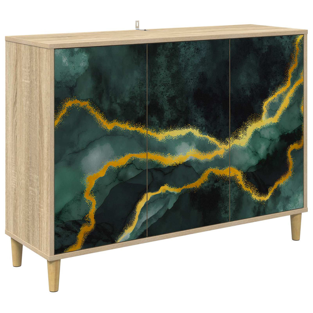 vidaXL Bufet WIJHE Sonoma 102 x 33 x 75 cm Drewno inżynieryjne