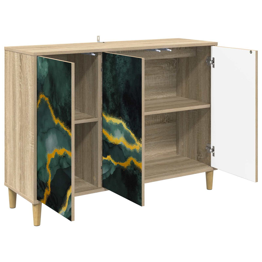 vidaXL Bufet WIJHE Sonoma 102 x 33 x 75 cm Drewno inżynieryjne