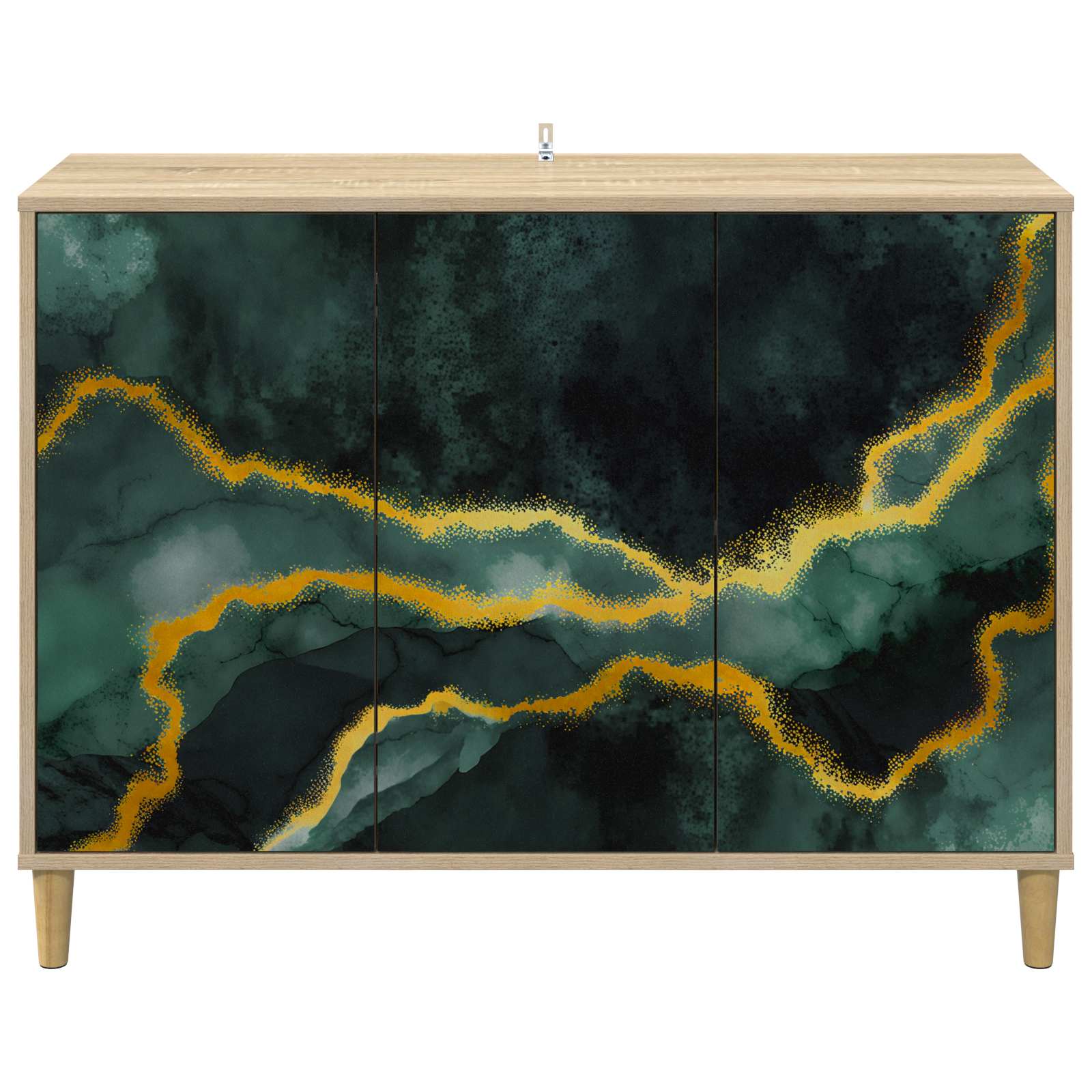 vidaXL Bufet WIJHE Sonoma 102 x 33 x 75 cm Drewno inżynieryjne
