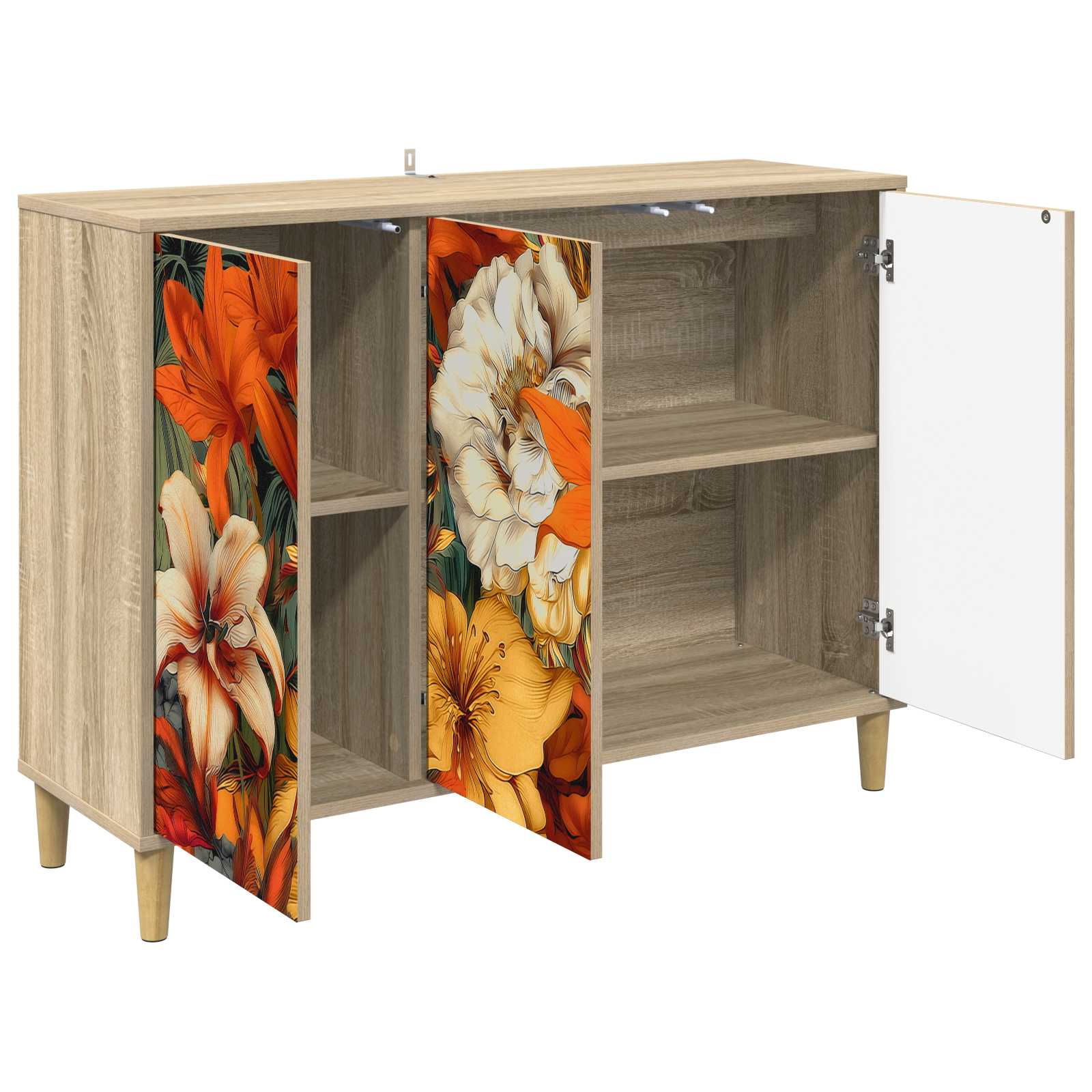 vidaXL Bufet GENNEP Sonoma 102 x 33 x 75 cm Drewno inżynieryjne