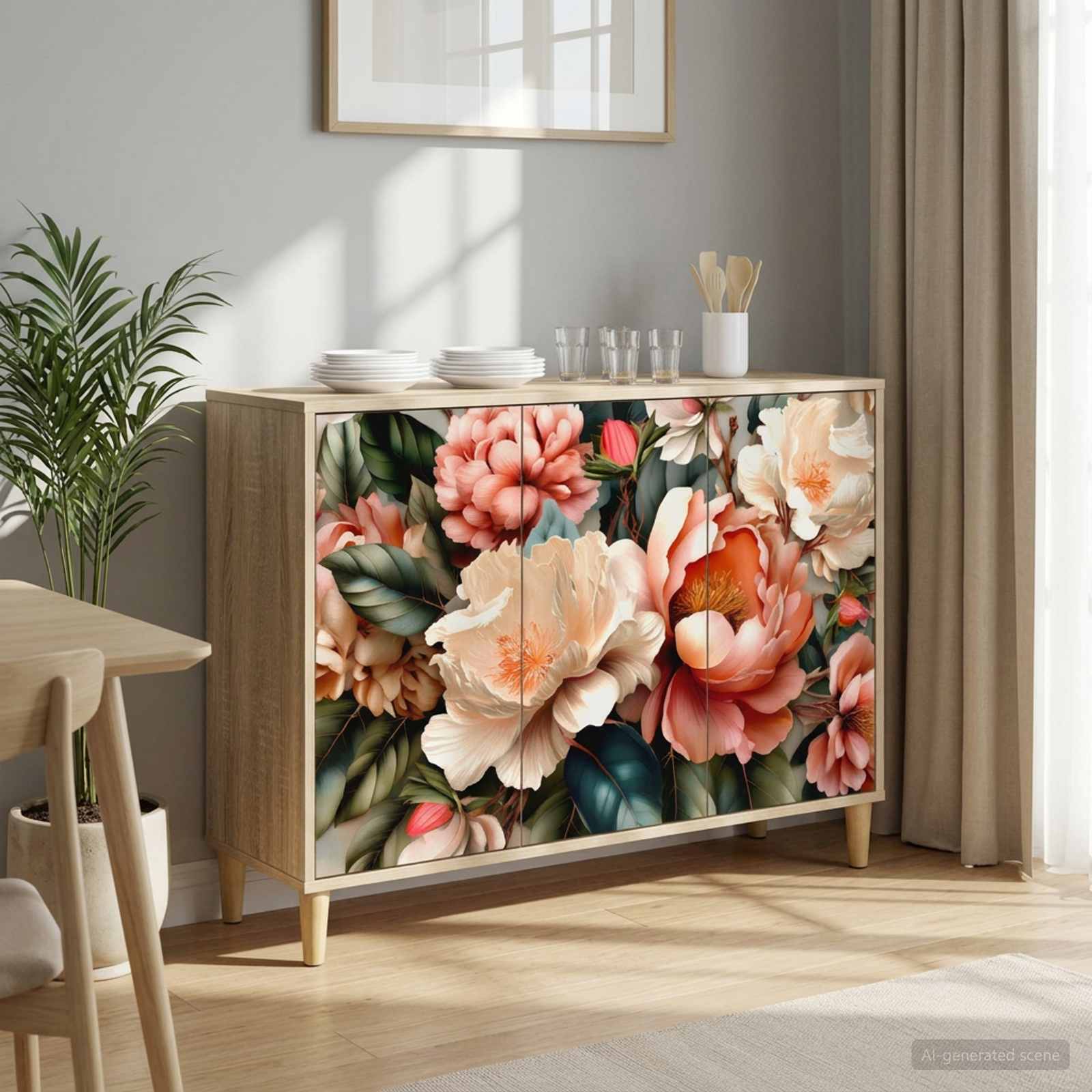 vidaXL Bufet BORNE Sonoma 102 x 33 x 75 cm Drewno inżynieryjne