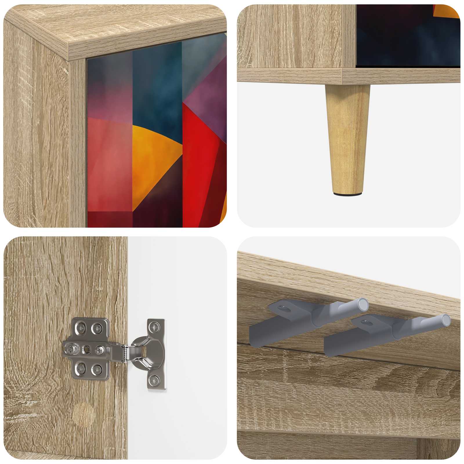 vidaXL Bufet HEESCH Sonoma 102 x 33 x 75 cm Drewno inżynieryjne