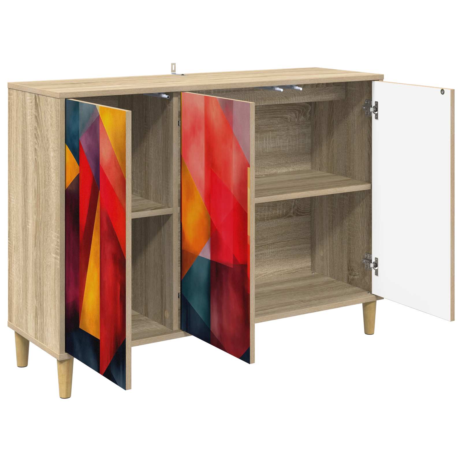 vidaXL Bufet HEESCH Sonoma 102 x 33 x 75 cm Drewno inżynieryjne