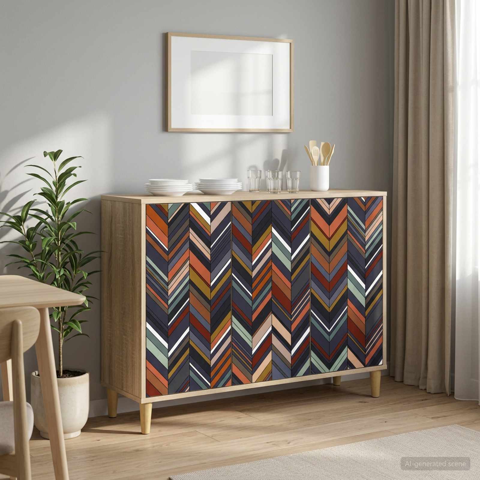 vidaXL Bufet OMMEN Sonoma 102 x 33 x 75 cm Drewno inżynieryjne