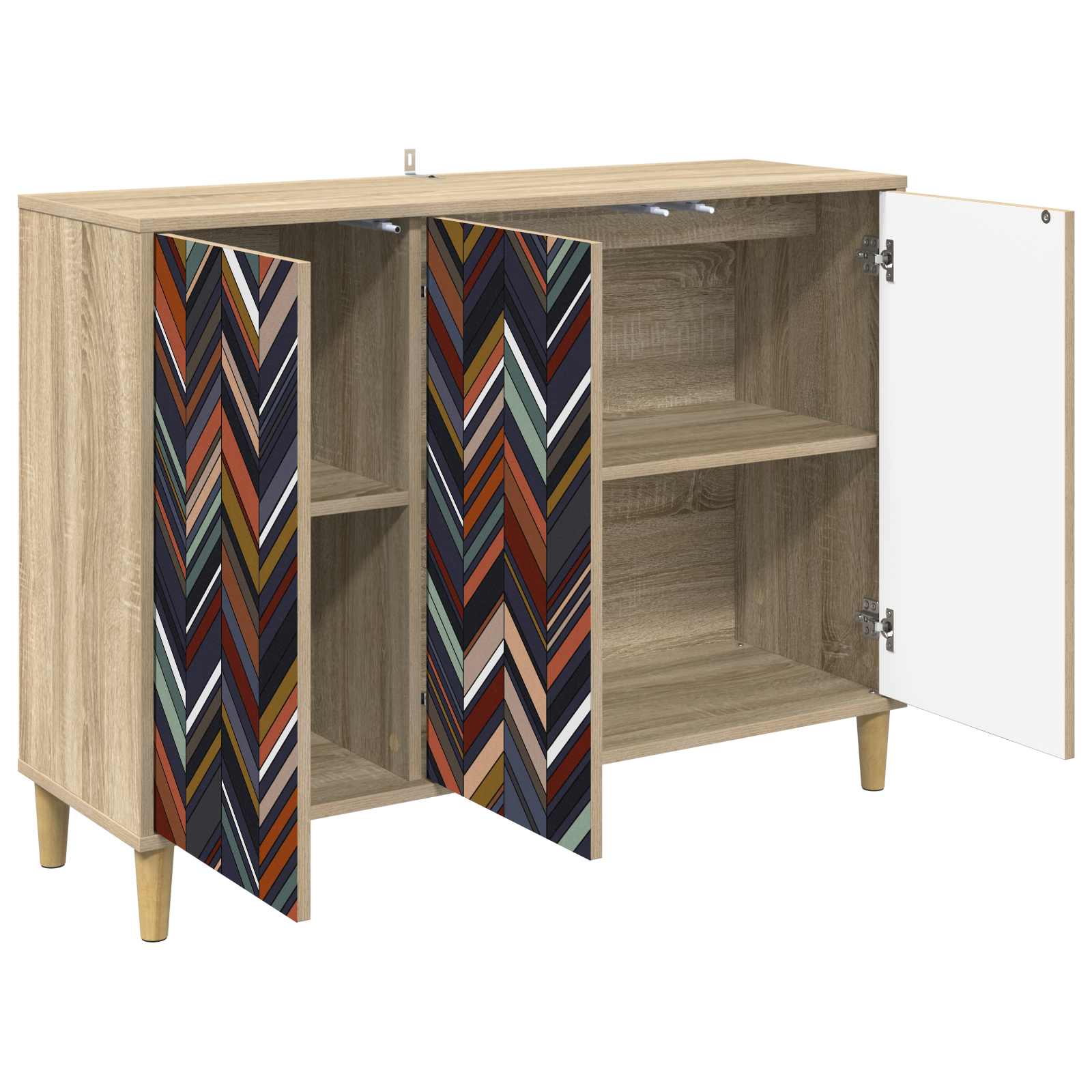 vidaXL Bufet OMMEN Sonoma 102 x 33 x 75 cm Drewno inżynieryjne