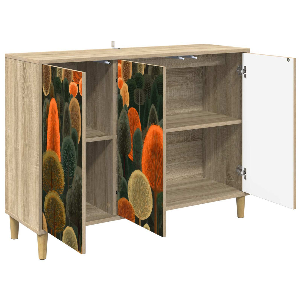 vidaXL Bufet ZAANDAM Sonoma 102 x 33 x 75 cm Drewno inżynieryjne