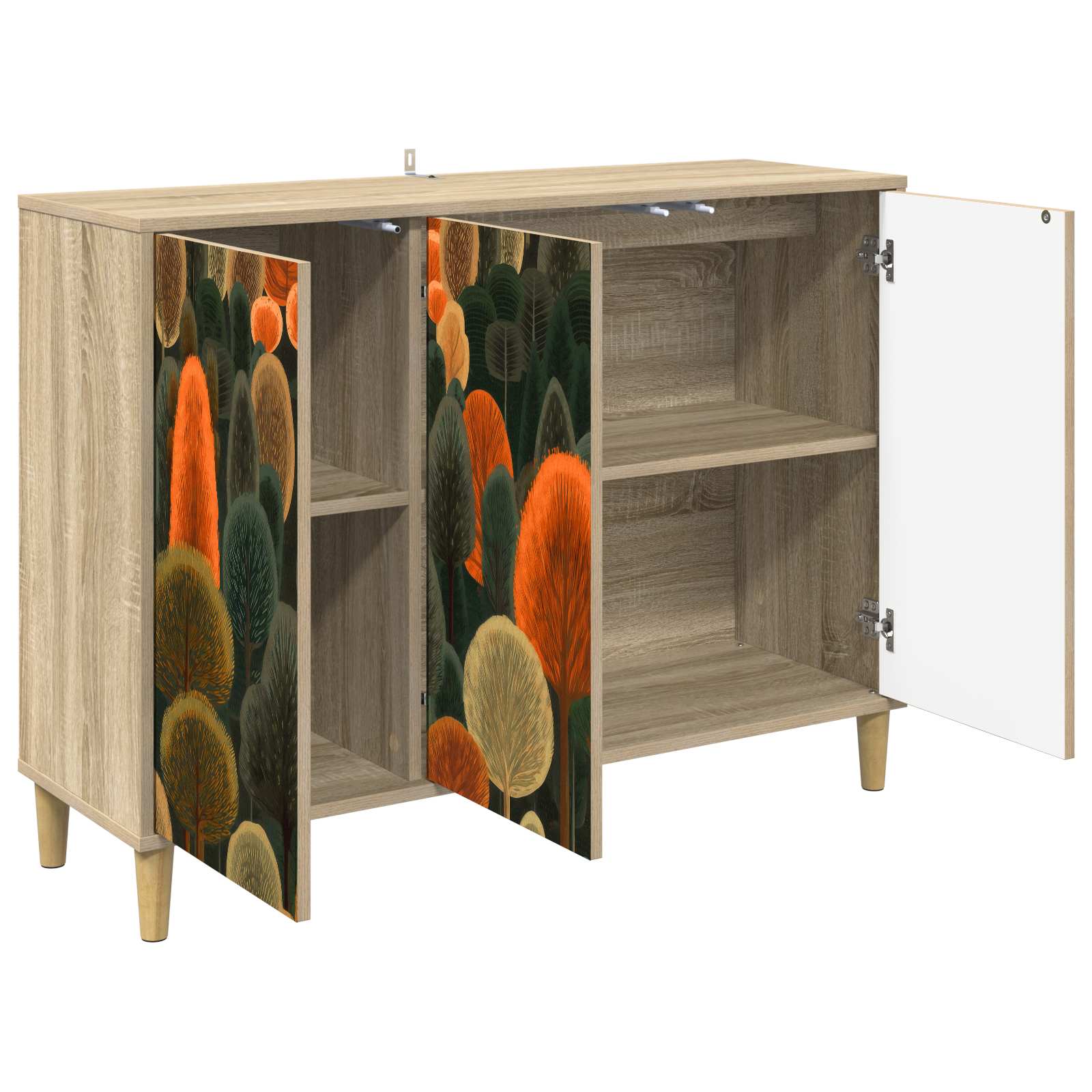 vidaXL Bufet ZAANDAM Sonoma 102 x 33 x 75 cm Drewno inżynieryjne
