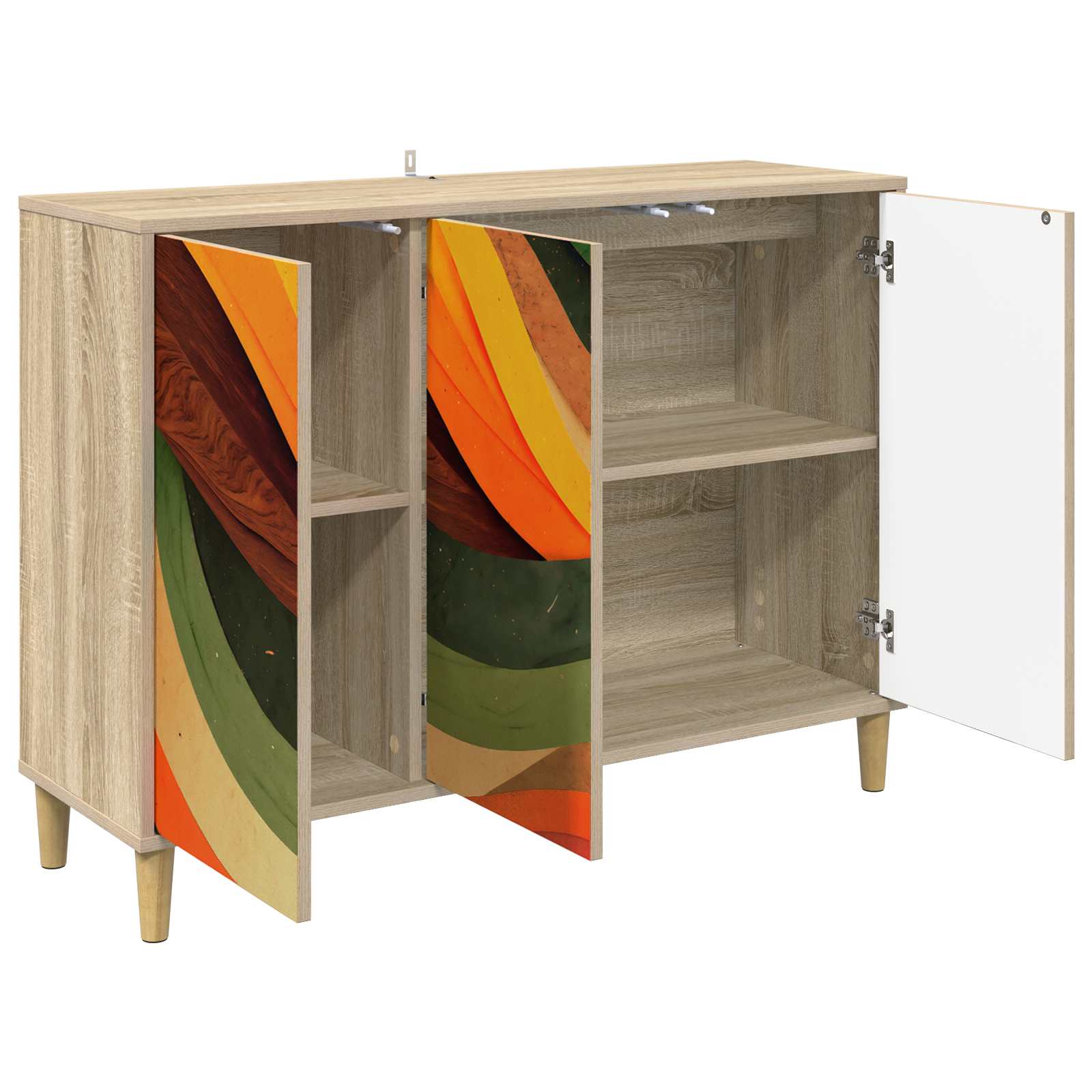 vidaXL Bufet BONN Sonoma 102 x 33 x 75 cm Drewno inżynieryjne