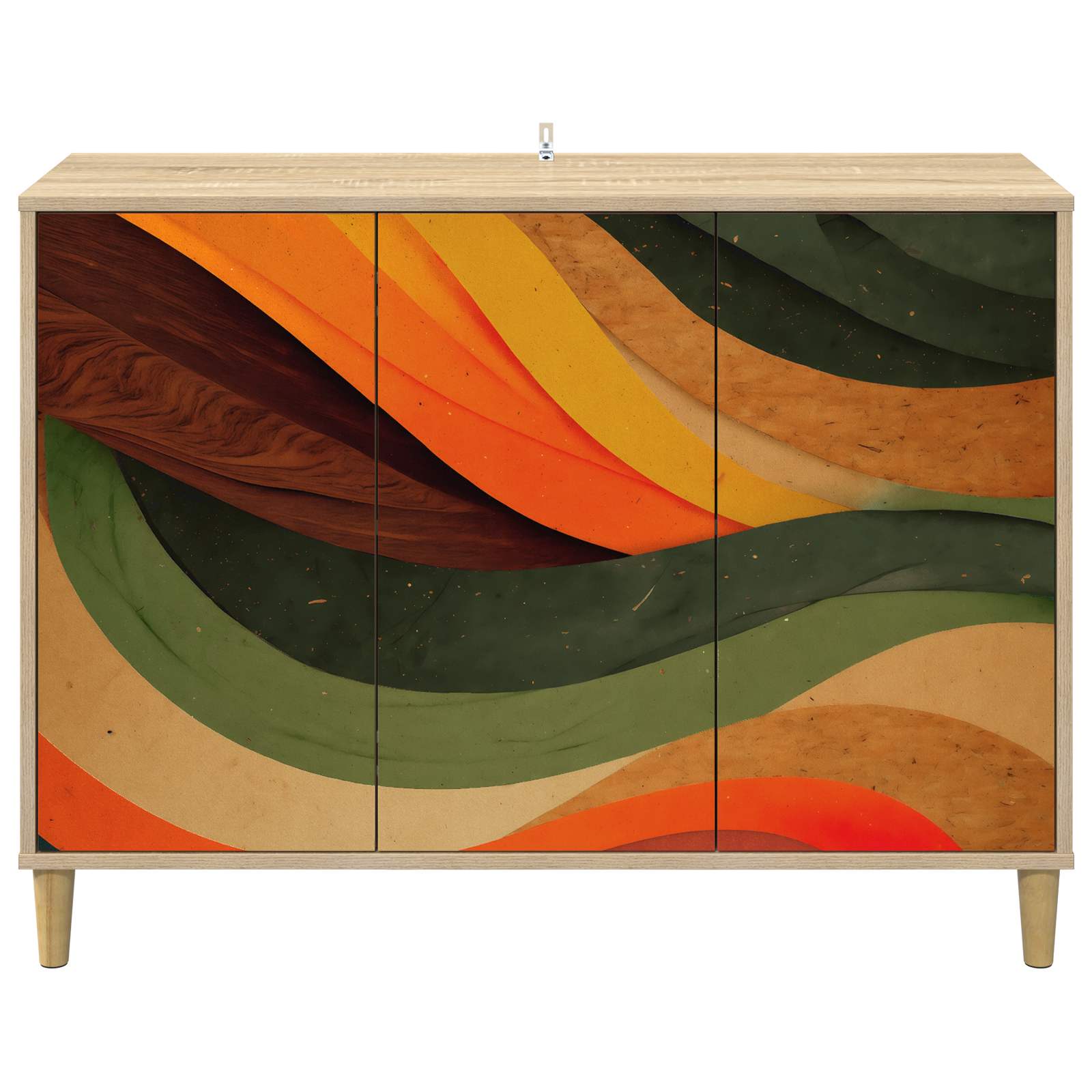 vidaXL Bufet BONN Sonoma 102 x 33 x 75 cm Drewno inżynieryjne