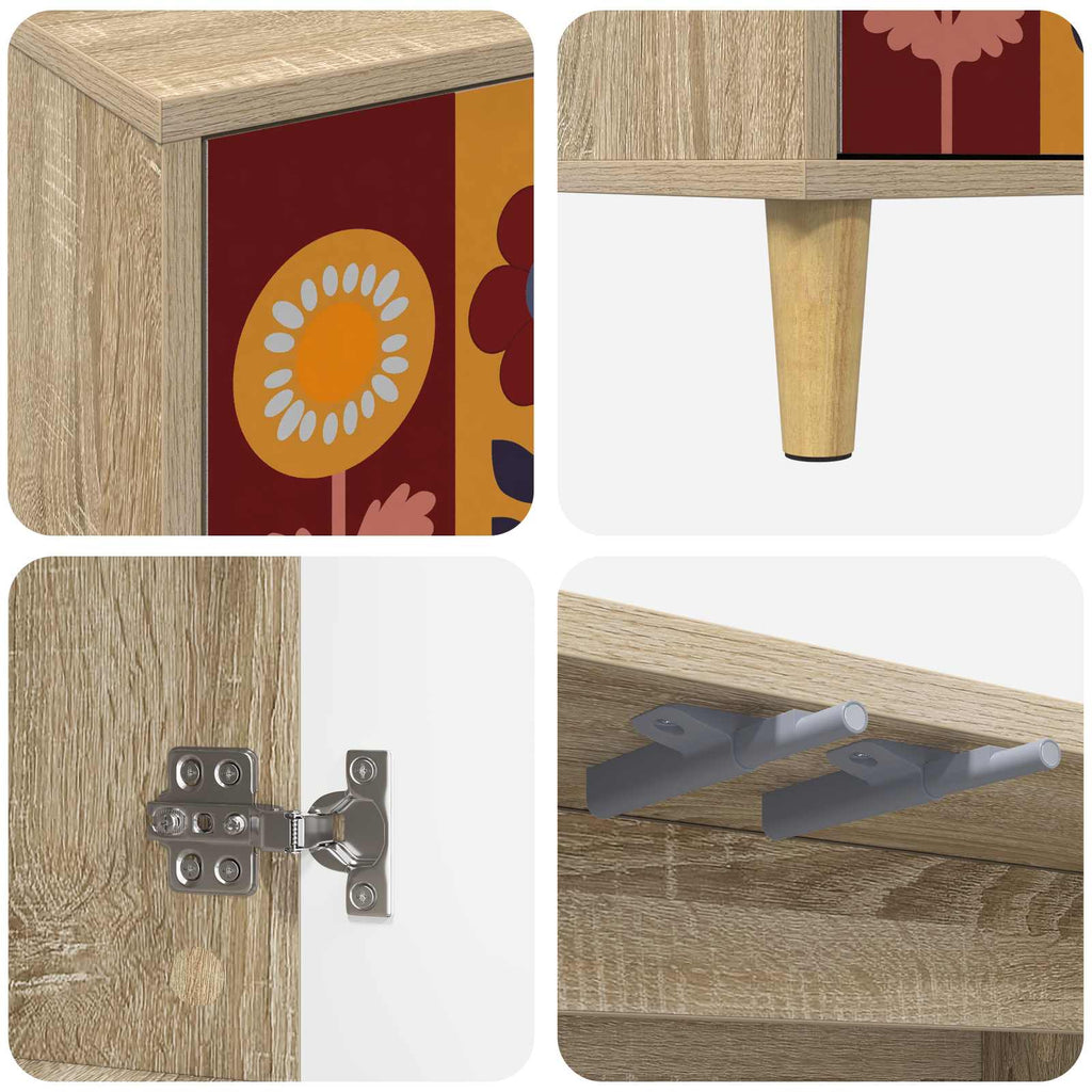 vidaXL Bufet ESSEN Sonoma 102 x 33 x 75 cm Drewno inżynieryjne
