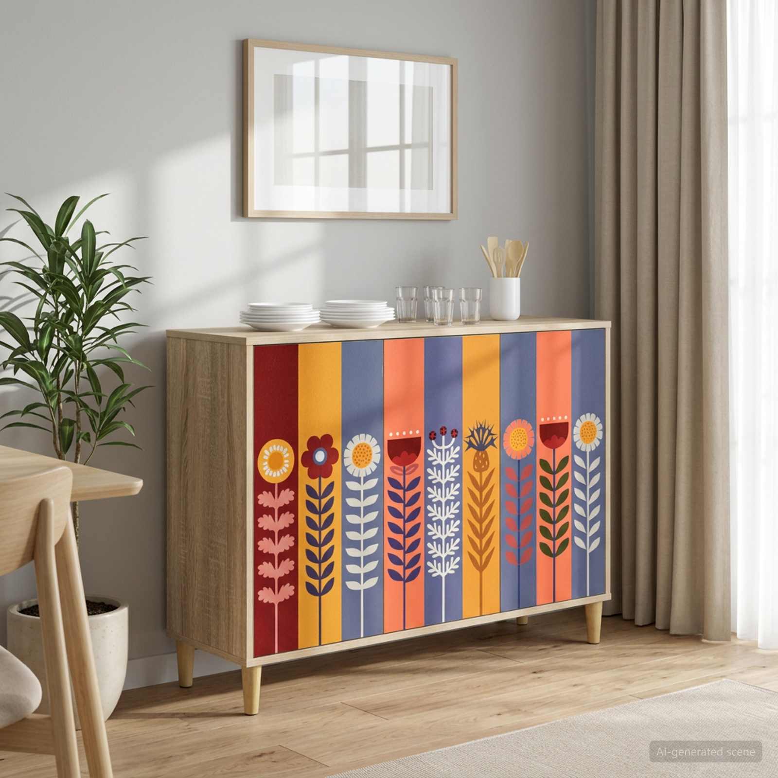 vidaXL Bufet ESSEN Sonoma 102 x 33 x 75 cm Drewno inżynieryjne