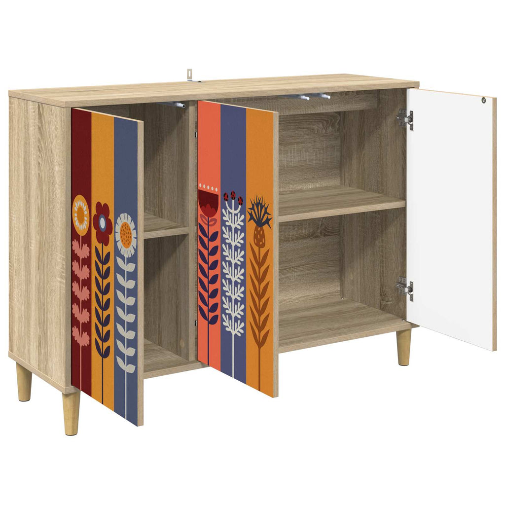 vidaXL Bufet ESSEN Sonoma 102 x 33 x 75 cm Drewno inżynieryjne