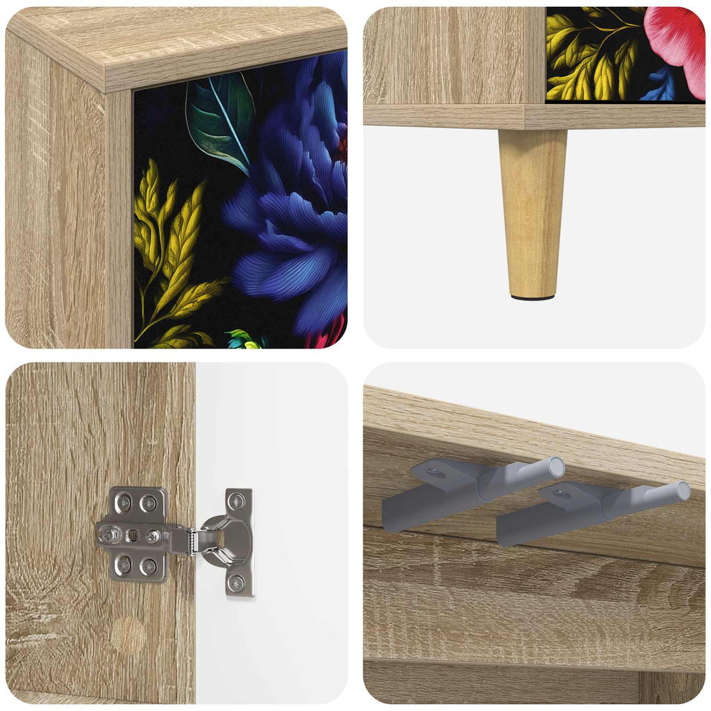 vidaXL Bufet KIEL Sonoma 102 x 33 x 75 cm Drewno inżynieryjne