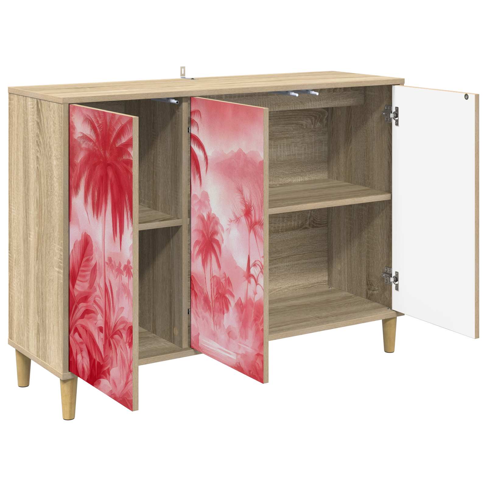 vidaXL Bufet AACHEN Sonoma 102 x 33 x 75 cm Drewno inżynieryjne