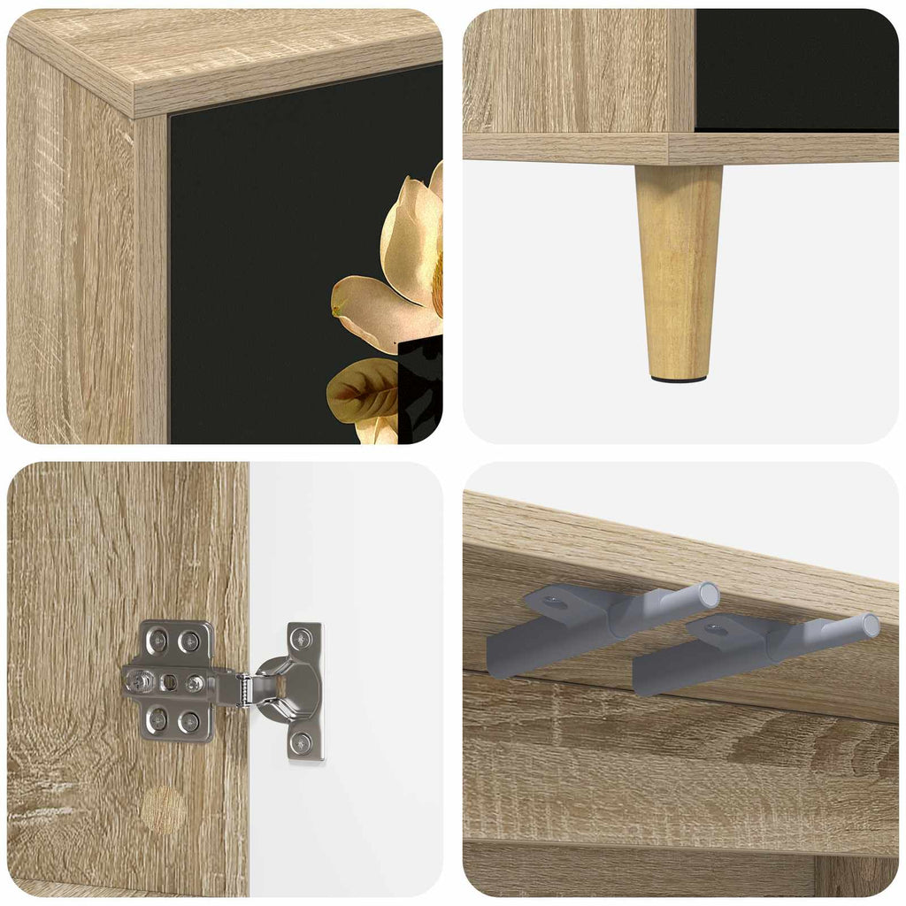vidaXL Bufet BREMEN Sonoma 102 x 33 x 75 cm Drewno inżynieryjne