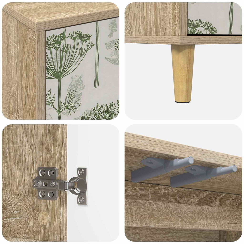 vidaXL Bufet GOTHA Sonoma 102 x 33 x 75 cm Drewno inżynieryjne
