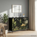 vidaXL Bufet RHENEN Czarny dąb 102 x 33 x 76 cm Drewno inżynieryjne
