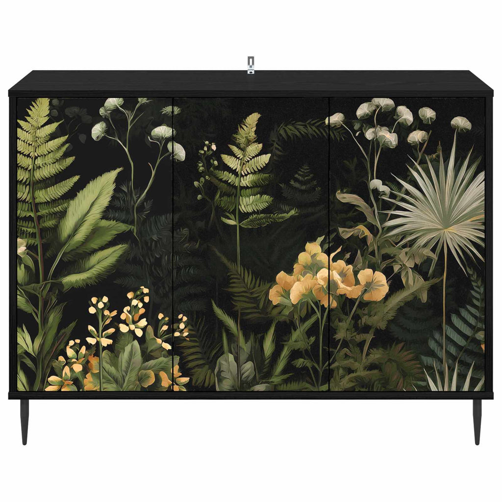 vidaXL Bufet RHENEN Czarny dąb 102 x 33 x 76 cm Drewno inżynieryjne