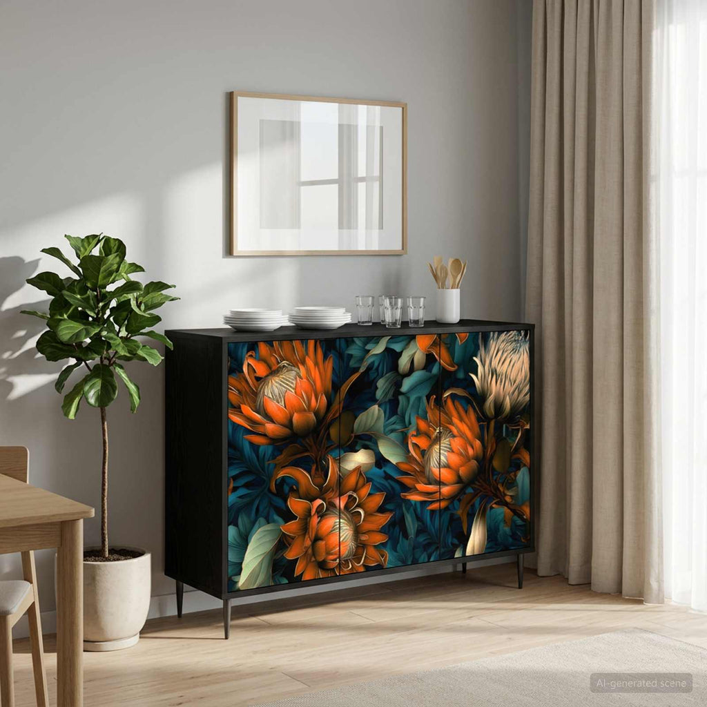 vidaXL Bufet LOCHEM Czarny dąb 102 x 33 x 76 cm Drewno inżynieryjne