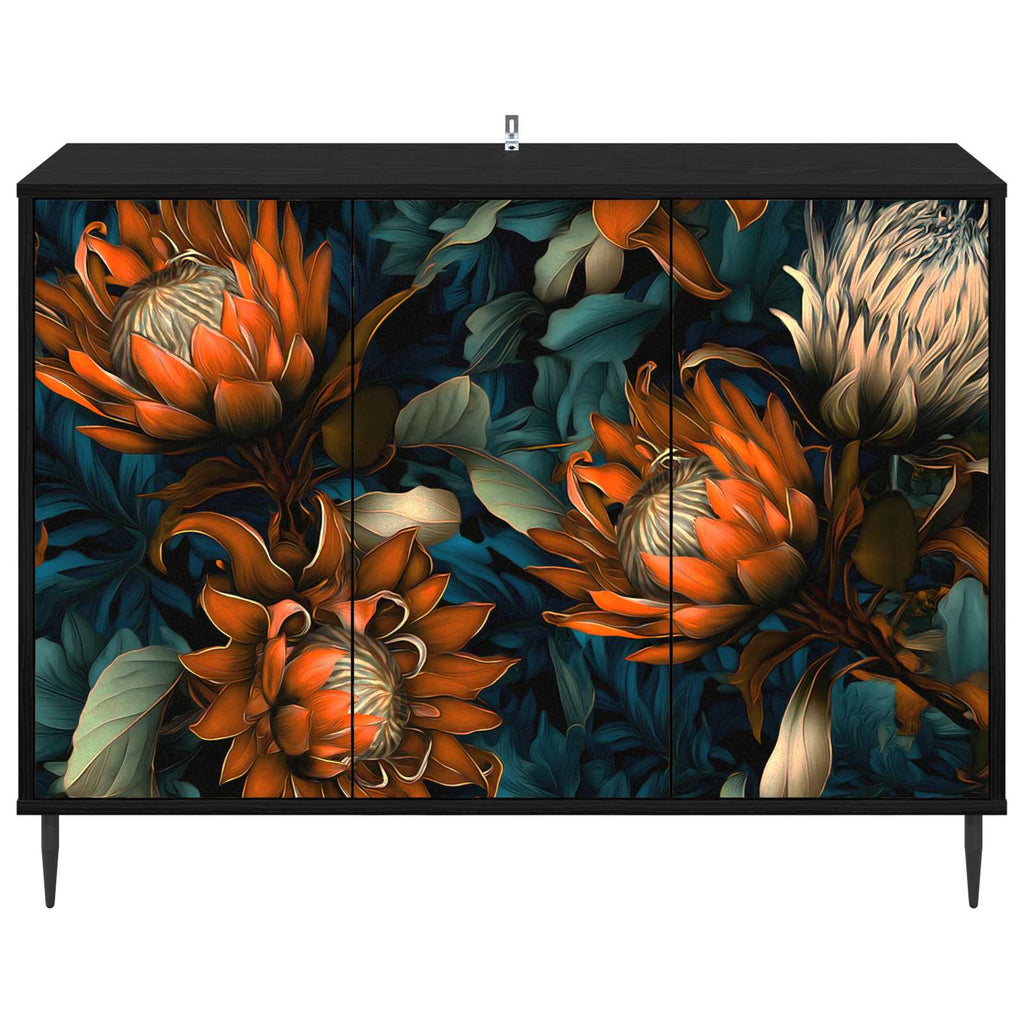 vidaXL Bufet LOCHEM Czarny dąb 102 x 33 x 76 cm Drewno inżynieryjne