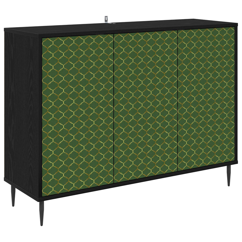 vidaXL Bufet GELEEN Czarny dąb 102 x 33 x 76 cm Drewno inżynieryjne
