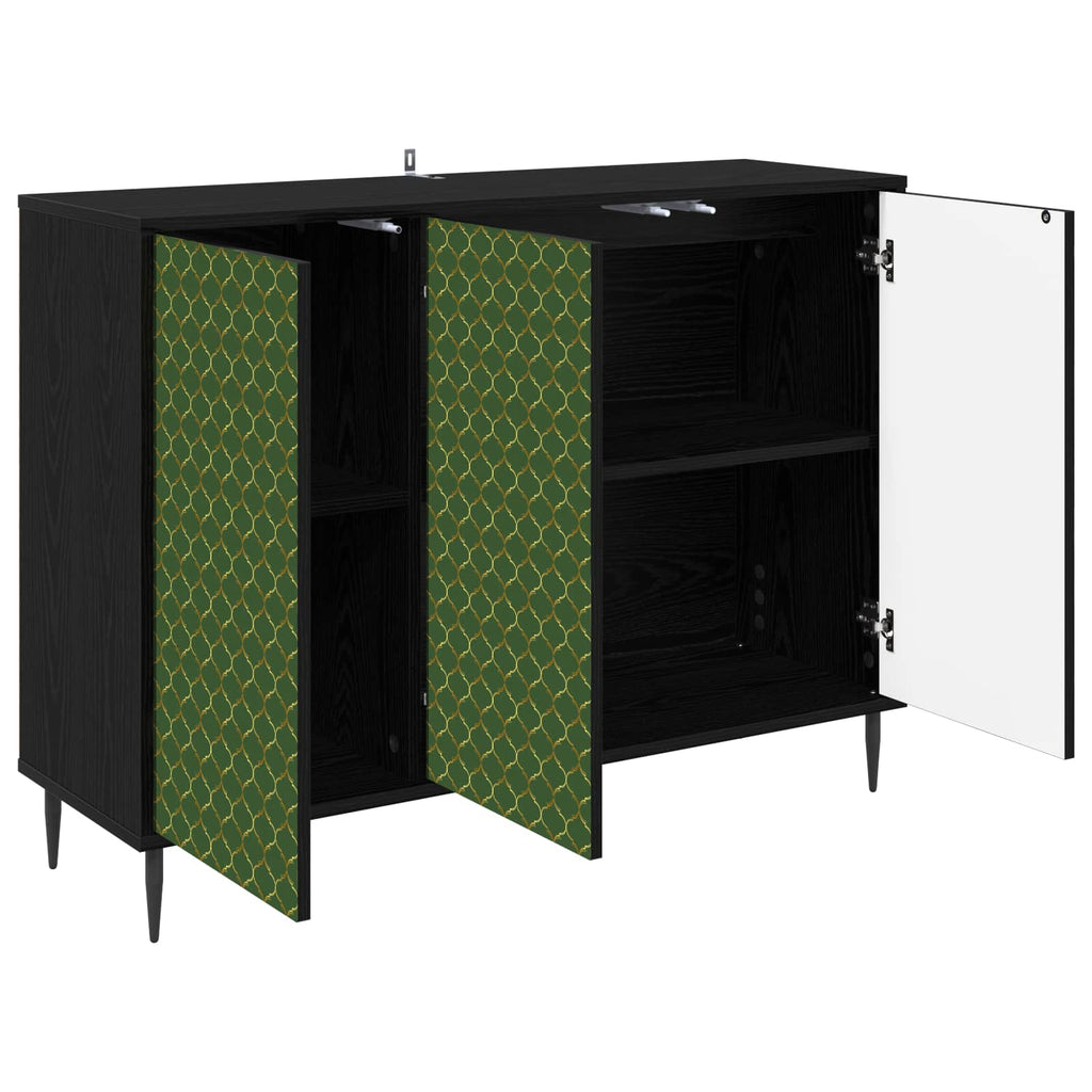 vidaXL Bufet GELEEN Czarny dąb 102 x 33 x 76 cm Drewno inżynieryjne