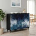 vidaXL Bufet RAALTE Czarny dąb 102 x 33 x 76 cm Drewno inżynieryjne