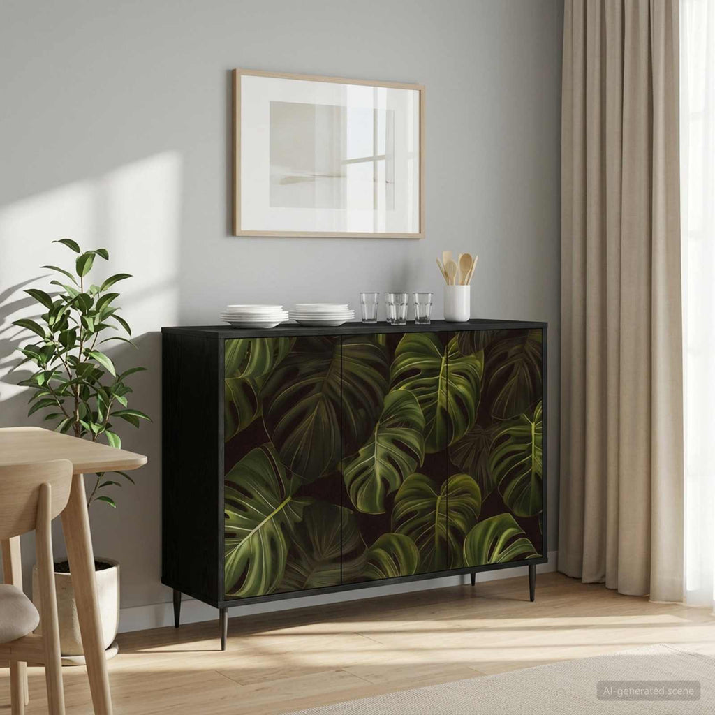vidaXL Bufet ELBURG Czarny dąb 102 x 33 x 76 cm Drewno inżynieryjne