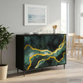 vidaXL Bufet WIJHE Czarny dąb 102 x 33 x 76 cm Drewno inżynieryjne