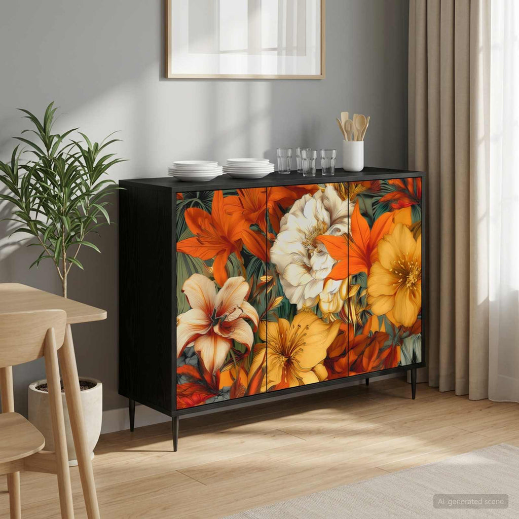 vidaXL Bufet GENNEP Czarny dąb 102 x 33 x 76 cm Drewno inżynieryjne