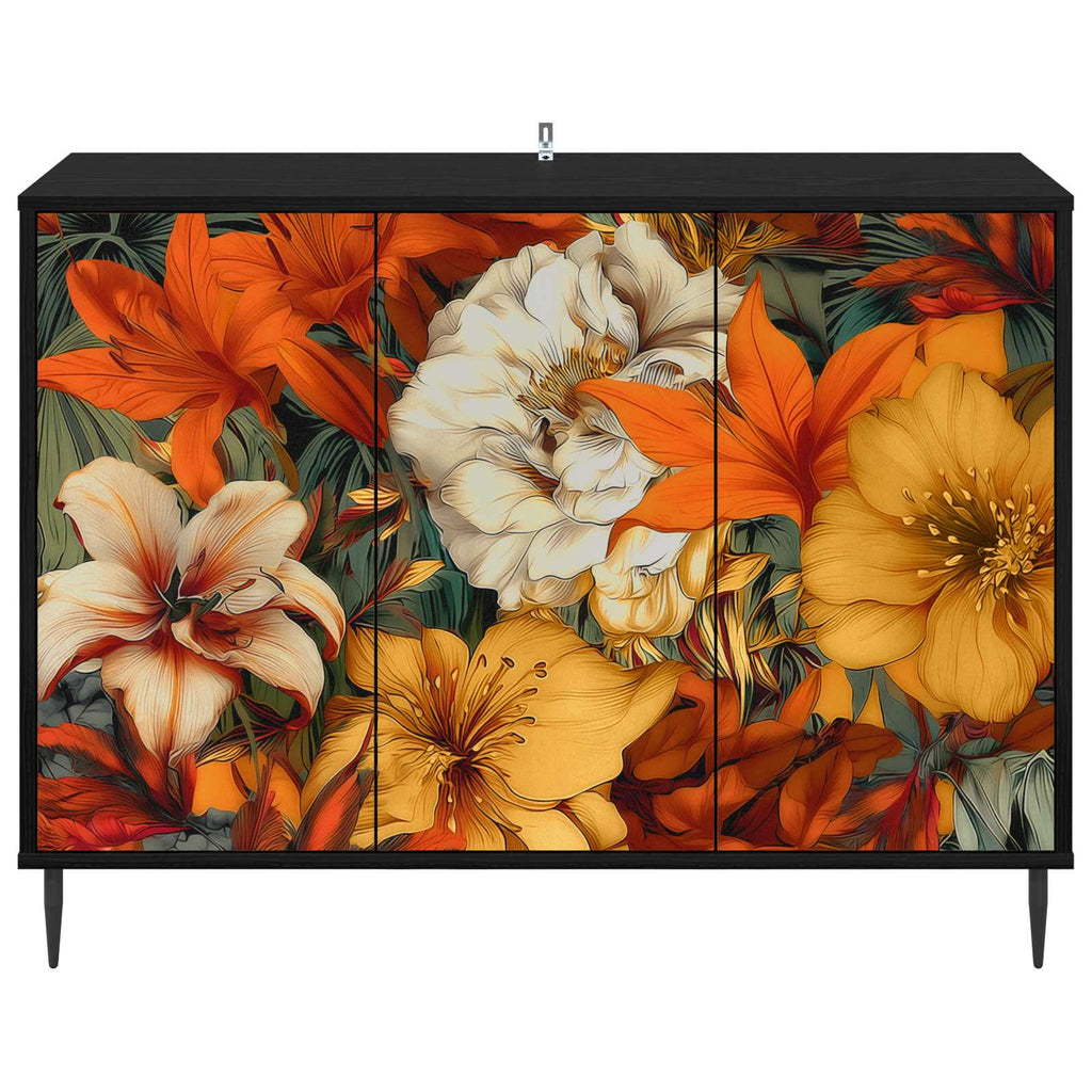 vidaXL Bufet GENNEP Czarny dąb 102 x 33 x 76 cm Drewno inżynieryjne