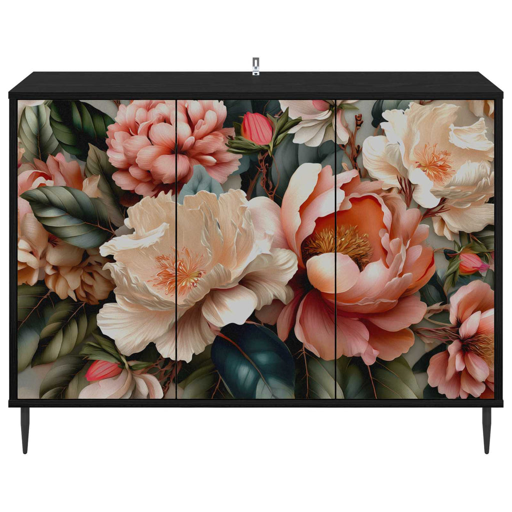 vidaXL Bufet BORNE Czarny dąb 102 x 33 x 76 cm Drewno inżynieryjne