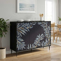 vidaXL Bufet DOKKUM Czarny dąb 102 x 33 x 76 cm Drewno inżynieryjne