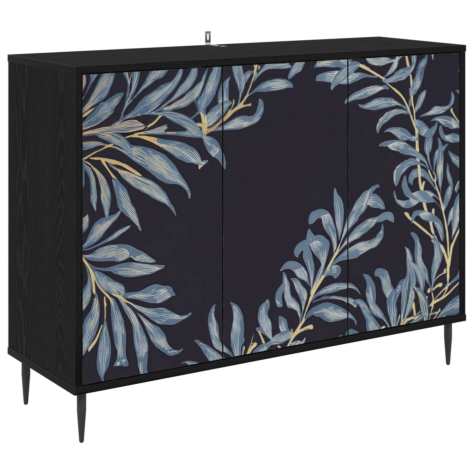 vidaXL Bufet DOKKUM Czarny dąb 102 x 33 x 76 cm Drewno inżynieryjne