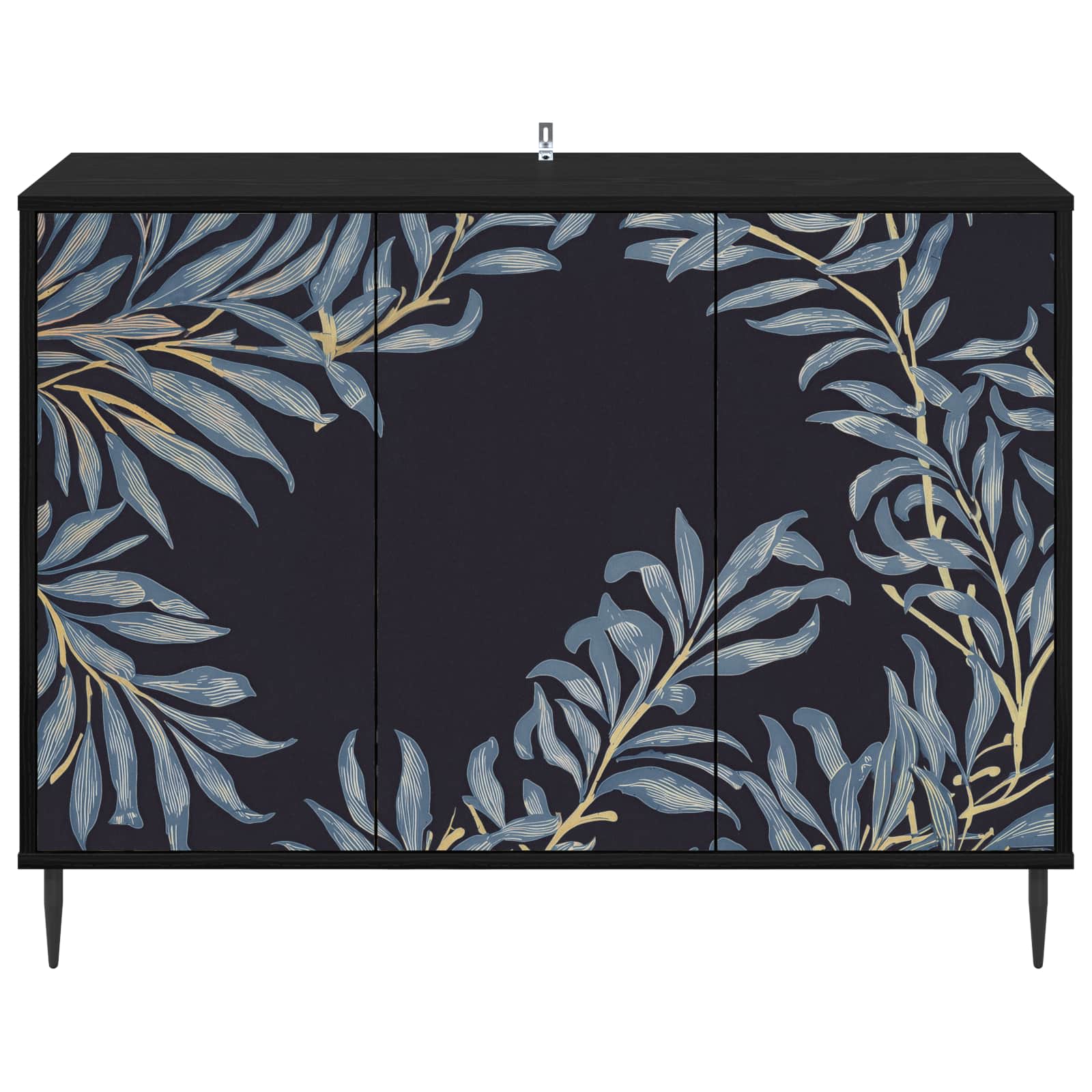 vidaXL Bufet DOKKUM Czarny dąb 102 x 33 x 76 cm Drewno inżynieryjne