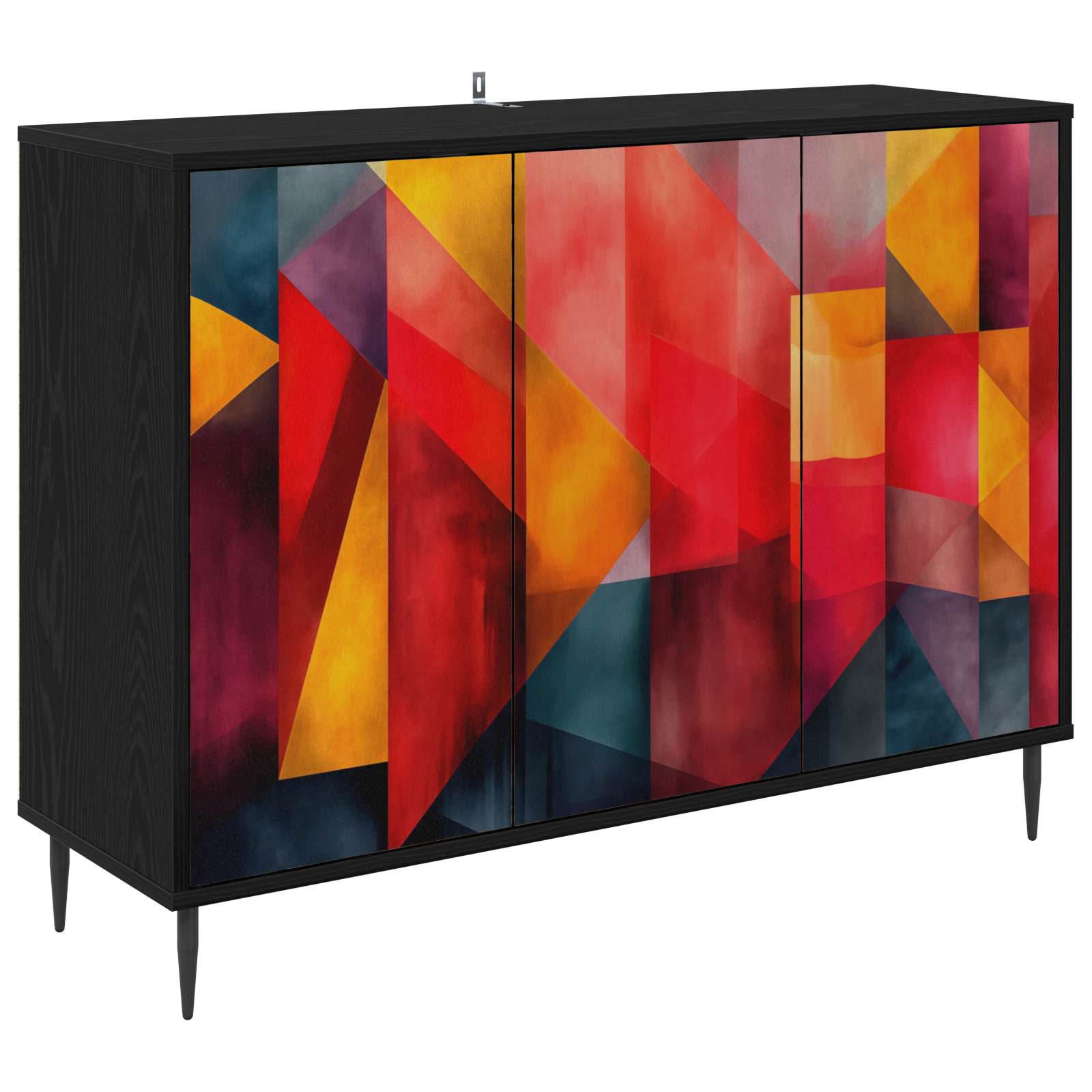 vidaXL Bufet HEESCH Czarny dąb 102 x 33 x 76 cm Drewno inżynieryjne